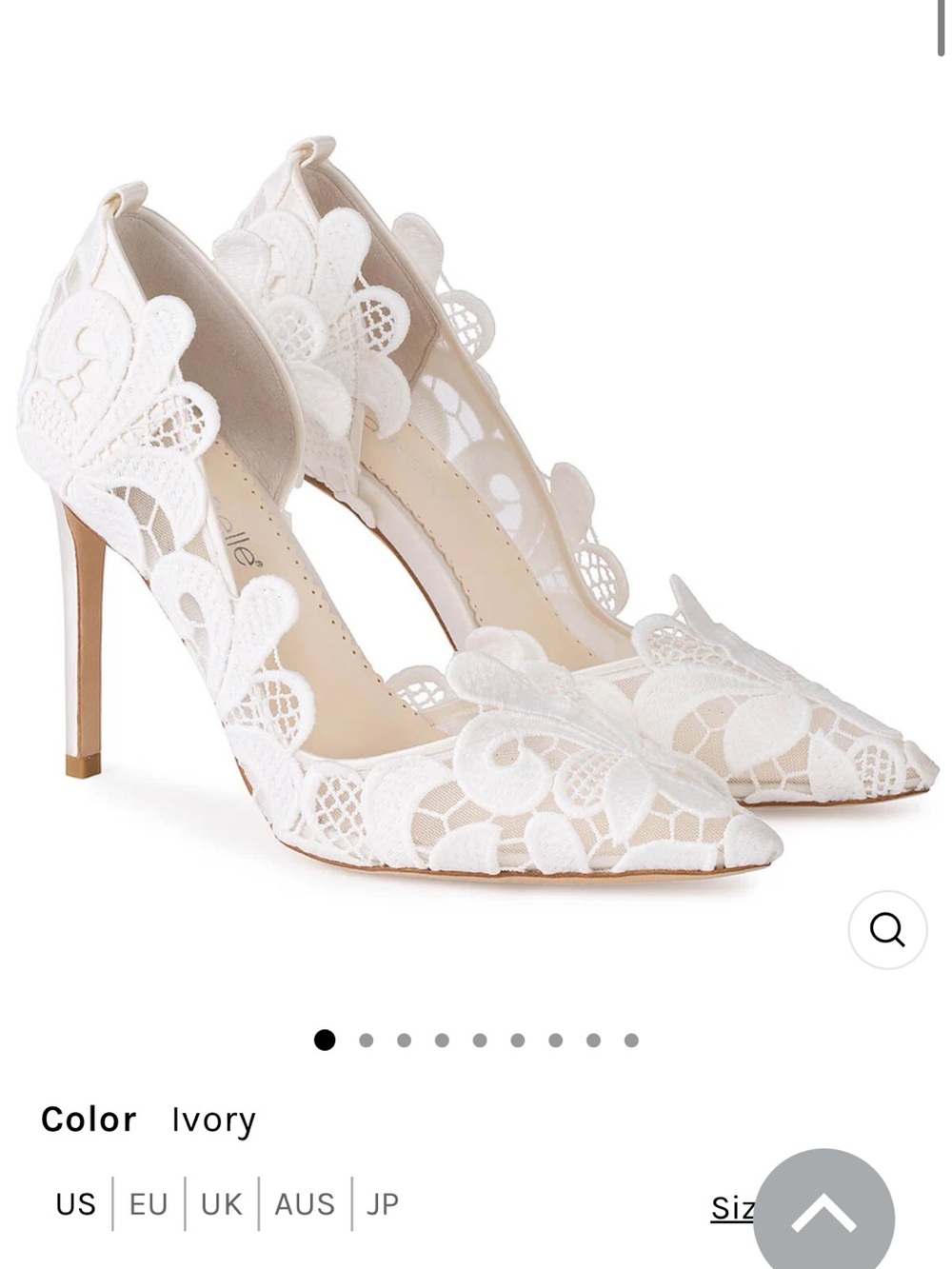 Ivory Lace Pointed-Toe Stiletto Pumps